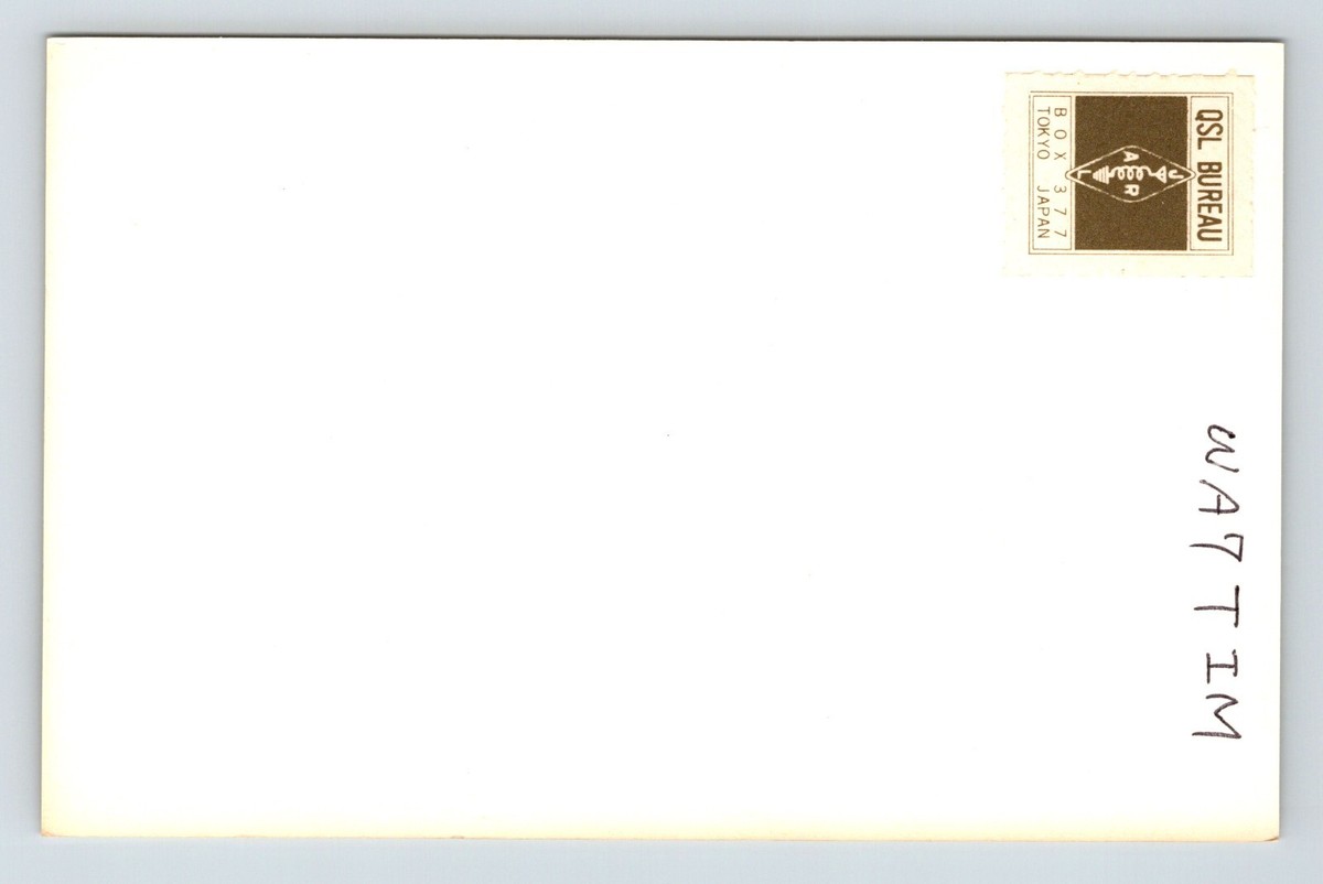 Vintage Ham Radio Amateur QSL QSO Postcard JA1HOM Kanagawa Japan