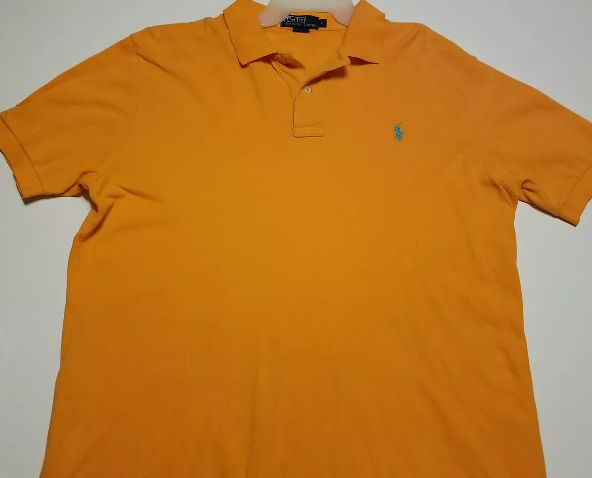 Polo Ralph Lauren mens polo shirt short sleeve orange Size L eBay