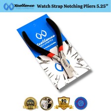 Xcellence Leather  Rubber Watch Strap Notching Pliers Repair Tools 5.25" Black