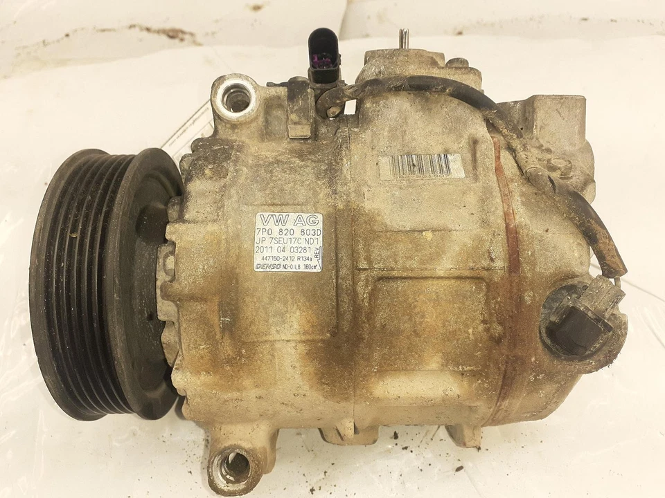Used A/C Compressor fits: 2012 Volkswagen Touareg 3.0L diesel Grade A - Image 3 of 4