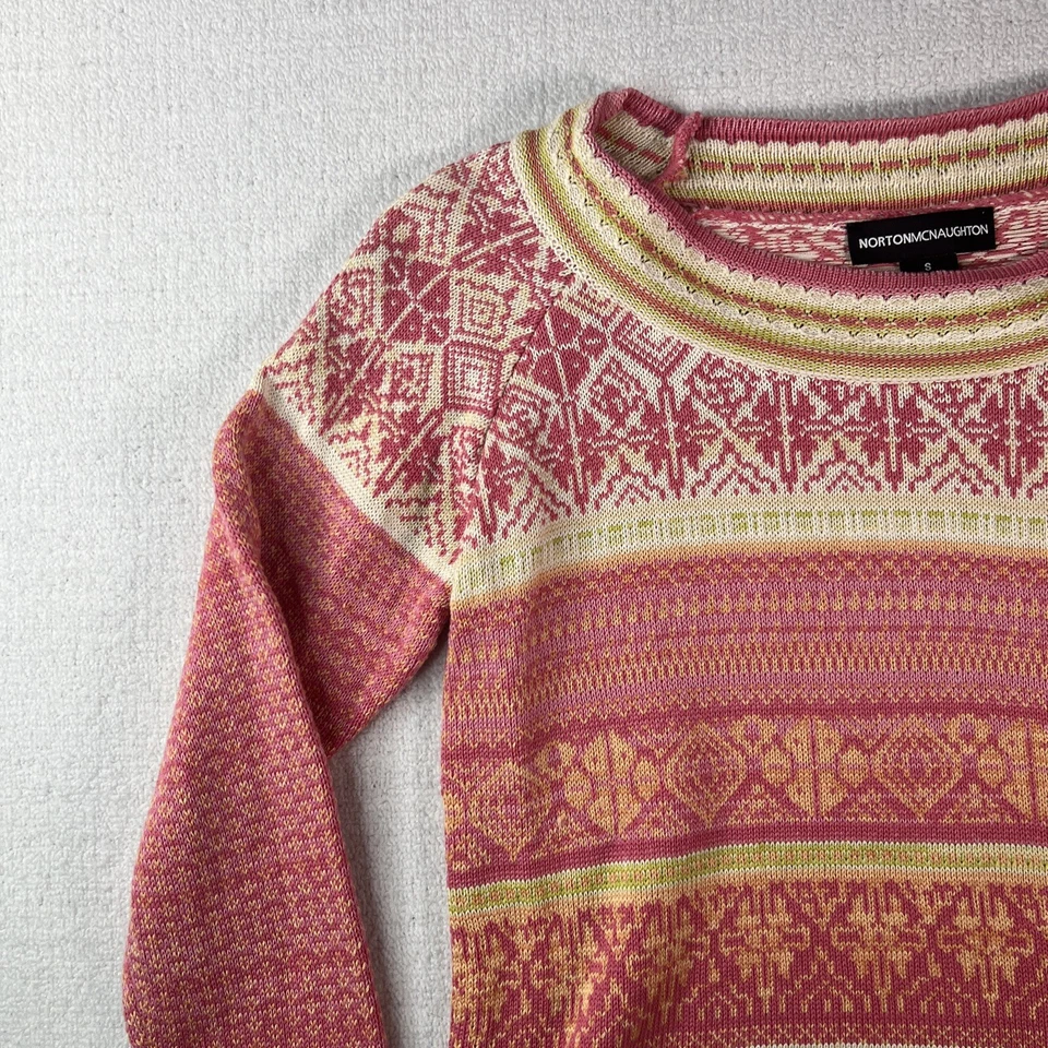 Suéter Norton Mcnaughton Mujer Pequeño Estilo Escandinavo Patrón Mezcla Algodón Foto 2 de 4