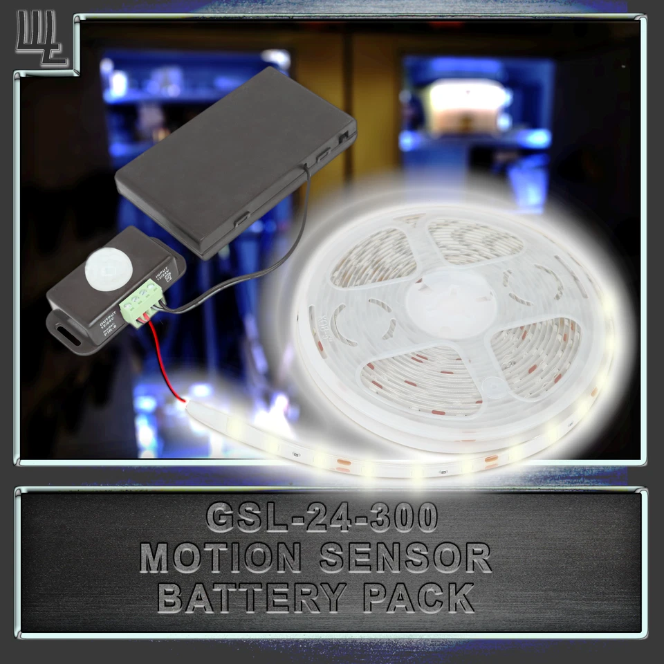  Luz segura para pistola profesional precableada alimentada por batería LED/sensor de movimiento/interruptor Foto 3 de 4