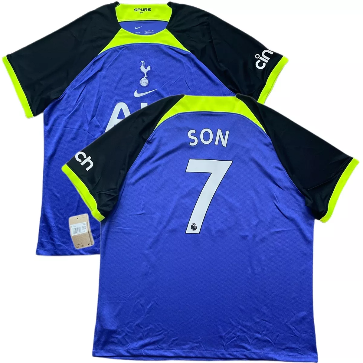 2022/23 Tottenham Spurs Away Jersey #7 Son Heung-min 2XL Nike Soccer EPL  NEW