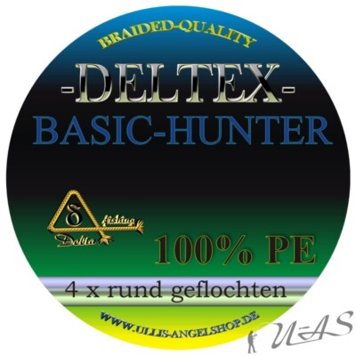 Deltex Basic Hunter Geflochtene Angelschnur – 270m/1000m, 4-farbig, Rund Geflochten