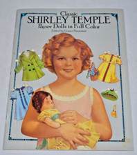 1986 Classic Shirley Temple Paper Doll Book by Dover In Full Color and Uncut
