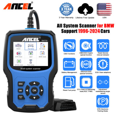 Car OBD2 Scanner Code Reader All Systems DPF EPB ABS SRS OIL Diagnostic Tool