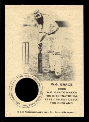 #NS0050 W.G. GRACE 1880 Coin Collector Oddball Card FREE SHIPPING - Picture 1 of 1