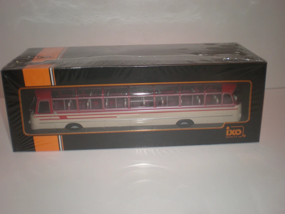 1/43   Bus Setra S14 Beige/red 1960's / Ixo Models Bus 009 - Image 3 of 3