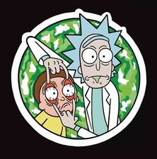 "Open Your Eyes" Rick Morty Funny Phone Laptop Wall Window Vinyl Decal Sticker