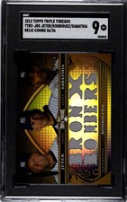 2013 Topps Triple Threads Jeter Rodriguez Sabathia Relic Combo /36 SGC 9 (36/36)