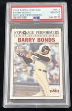 2002 Topps Heritage New Age Performers Barry Bonds #NA-3 PSA 10 GEM MINT LOW POP