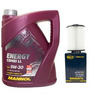 MotoröL Set 5W-30 5 Liter + ÖLfilter SH 4091 L FüR Skoda Superb II VW Passat 3.6