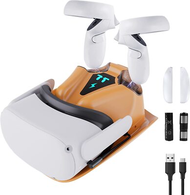 Charging Dock Station for Oculus Quest 2 VR Dock Magnetic Stand Charger Station
