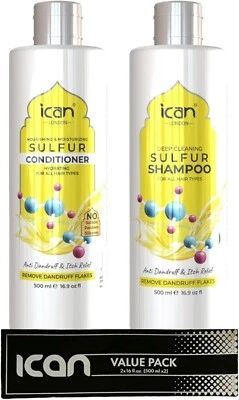 ican London Sulfur Deep Cleansing Shampoo & Sulfate Free Nourishing Conditioner