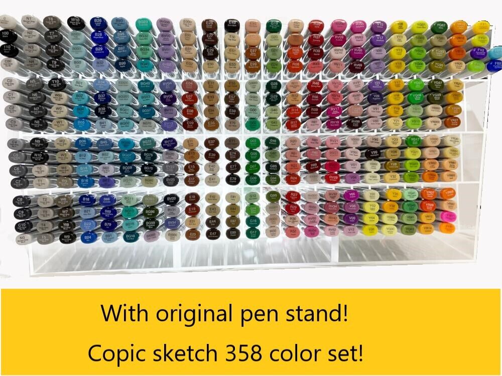 COPIC SKETCH PEN ALL COLORS 358 Set Manga Comic Marker With Pen-stand From  Japan