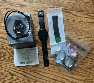 Garmin Venu 3 Black 45MM GPS Smartwatch Extra Band Watch Cases