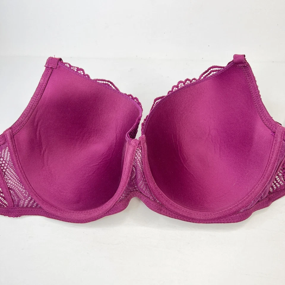 XOXO 蕾丝轻薄衬里钢圈文胸紫色 38DD — 第 3/4 张图片