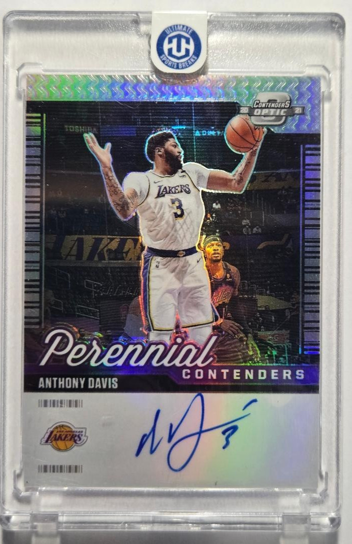 2020-21 CONTENDERS OPTIC #PCO-ADV ANTHONY DAVIS PERENNIAL CONTENDERS AUTO 8/49