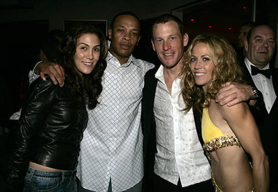Nicole Young Dr Dre Lance Armstrong and Sheryl Crow 2005 Old Photo 2