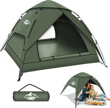 Waterproof Pop Up Camping Tent 2-3 Man Double Layer Dome Fast Setup
