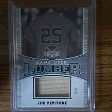 Leaf 2024 Lumber Game Used Relics Joe Pepitone Platinum Memorabilia /8 #GUL-48