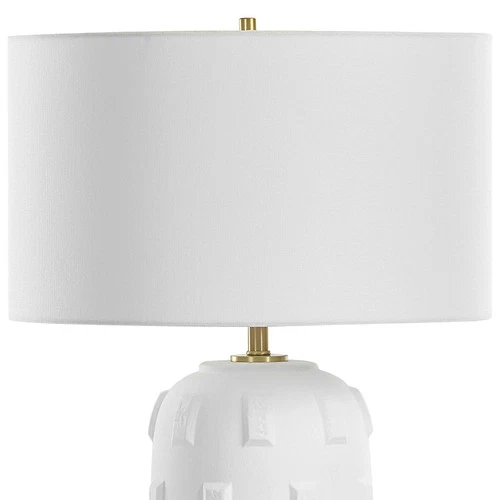 Uttermost Emerie 26 1/4" High Modern Matte White Ceramic Table Lamp - Picture 5 of 7