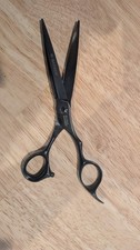 Olivia Garden OG BARBER Black Styling Scissors Stainless Steel Finger Rest