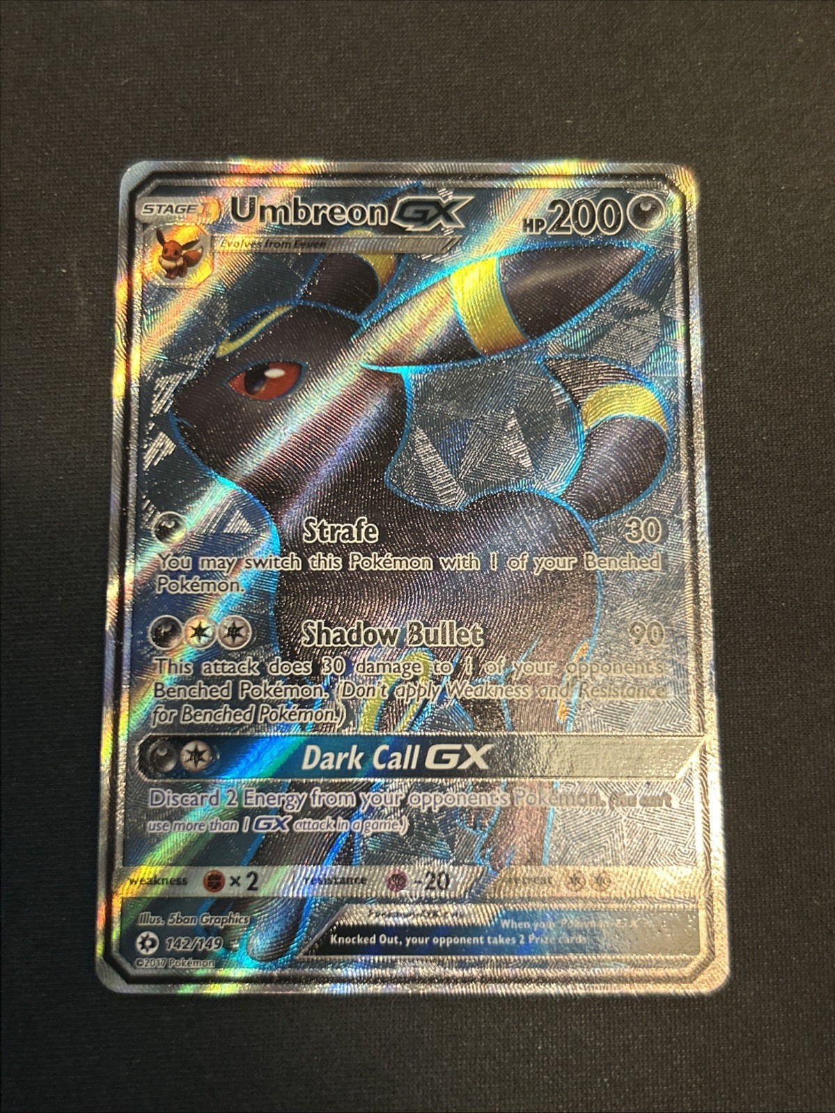 Umbreon GX 2017 Sun & Moon #142/149 Holo (Full Art) Price Guide