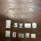 10 - .925 Sterling Silver Franklin Mint World Stamps ~ 10 grams total