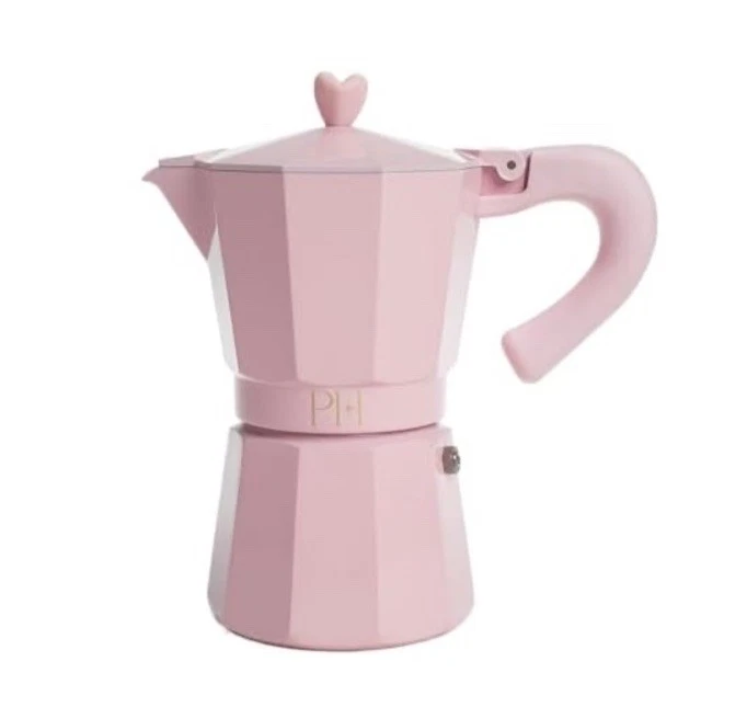 Paris Hilton Stovetop Espresso and Coffee Maker, Italian & Cuban 6-Cup, Pink