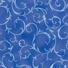 Swirling Vines-Blue-Benartex Fabrics-BTY
