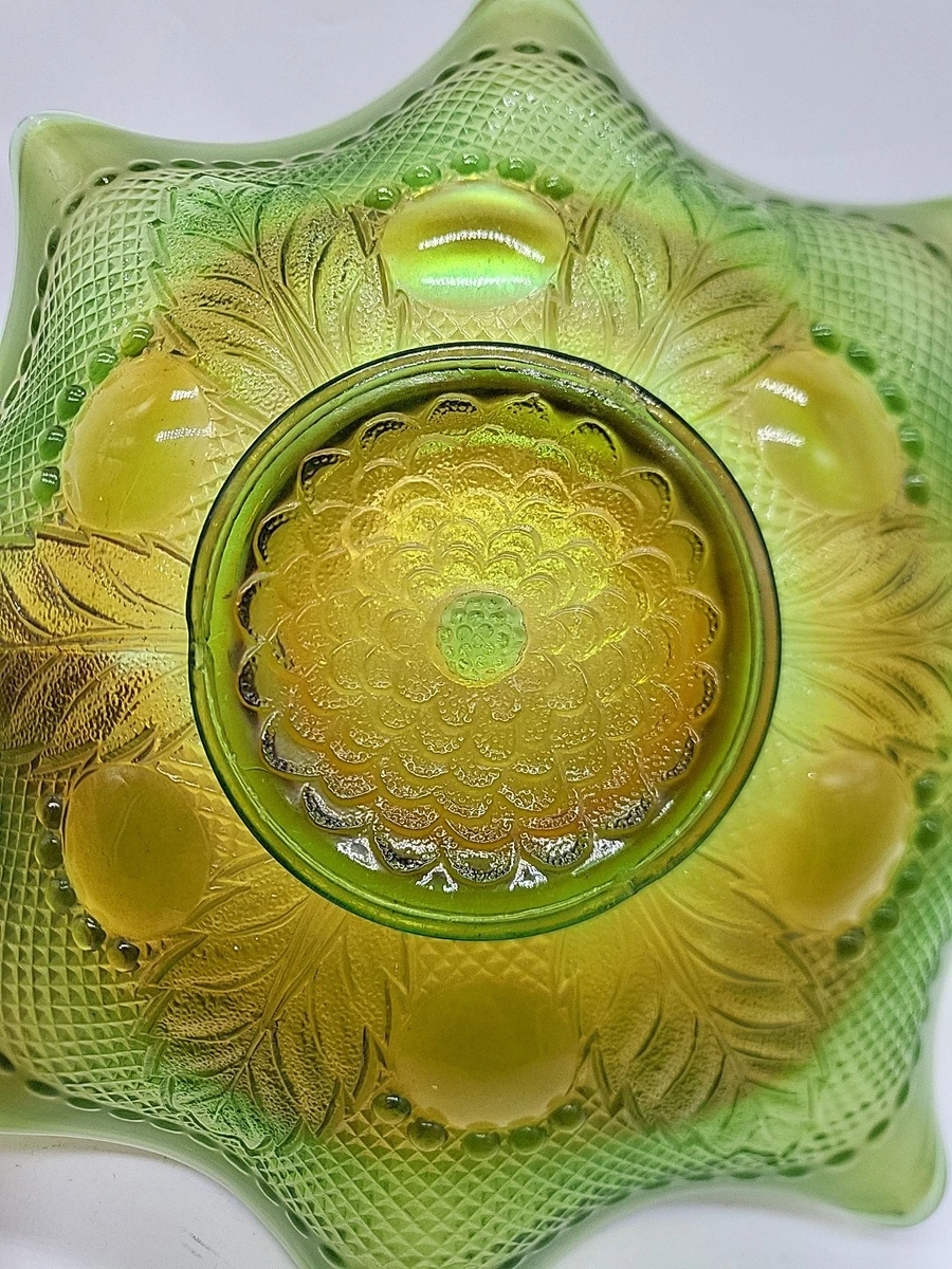 Northwood社　グリーンオパールセントガラス　キャニスター　ノースウッド northwood opalescent glass products for sale | eBay
