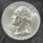 Uncirculated 1946-D Washington Quarter 25C Silver