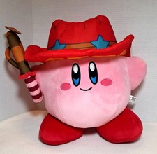 Nintendo Cowboy Kirby Large Plush Whip Hat 15" with Tags Great Condition