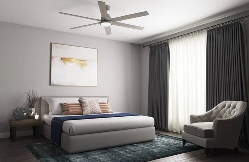 72" Hunter Gravity Matte Silver LED Smart Ceiling Fan - Picture 5 of 7