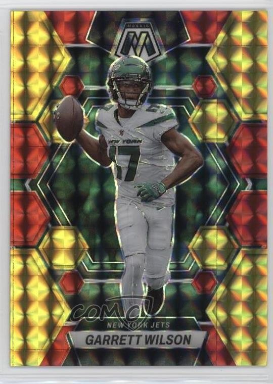 2023 Panini Mosaic Choice Fusion Red & Yellow Prizm 33/80 Garrett Wilson #75 1b8
