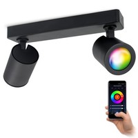 Tenjo Smarthome Spotbalken Schwarz Schwenkbar Mit Led GU10 Smart Wlan Leuchte