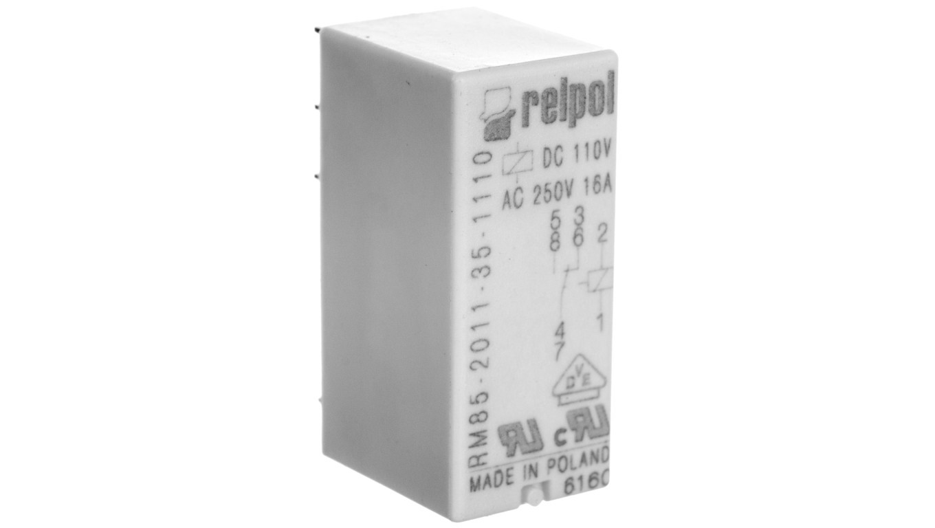 Miniature relay 1P 16A 110V DC PCB AgNi RM85-2011-35-1110 600024 /T2UK