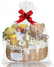 Clear Gift Bags 10 PCS 30x40 Inches Extra Large Cellophane Wrap for Gift Baskets