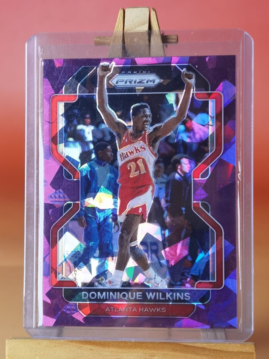 2021-22 Panini Prizm Dominique Wilkins Purple Ice /149 Hawks