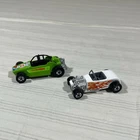 Vintage 1975 Hot Wheels '32 Roadster White HK & Rock Buster 1975 Green MINT