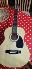 Right-Handed Dreadnought Acoustic Guitar 6-String Full Size Natural Wood 20