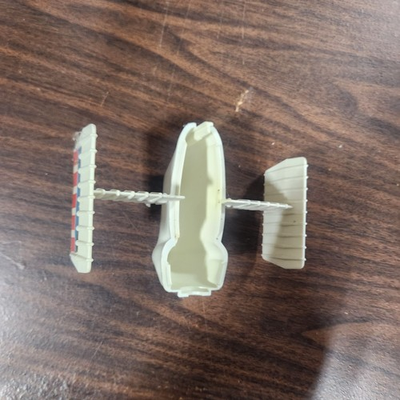 #ad 1960 Remco Whirlybird Motorized Helicopter Propeller Rear Rudder Part #2 Wb1 $24.00