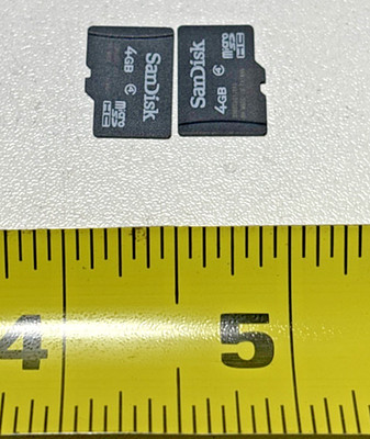 Lot 2 SanDisk 4GB SDHC MicroSD TransFlash Flash Memory Card SD-04G