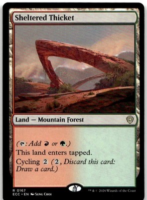 Sheltered Thicket 167 Rare Commander: Lorwyn Eclipsed Magic: The Gathering NM