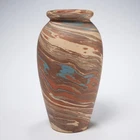 Vintage Niloak Mission Swirl Missionware Classically Shaped Pottery Vase 9.5"H