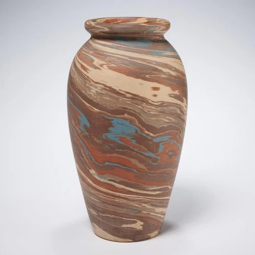 Vintage Niloak Mission Swirl Missionware Classically Shaped Pottery Vase 9.5"H