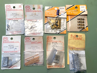 8 Vintage HO Scale Structures LTD / Precision / Alloy Forms - Unused Packages
