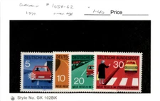 Germany, Postage Stamp, #1059-1062 Mint NH, 1971 Traffic Rules (AB)