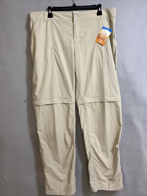 COLUMBIA Jambe Droite Women's Beige Straight Leg Convertible Pants Siz 16R NWT
